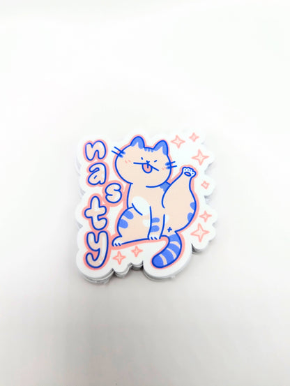 lauradzeng - "Nasty" Cute Funny Cat Vinyl Sticker