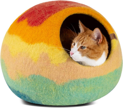 Premium Merino Felted Cat Bed (Tucson sunset)