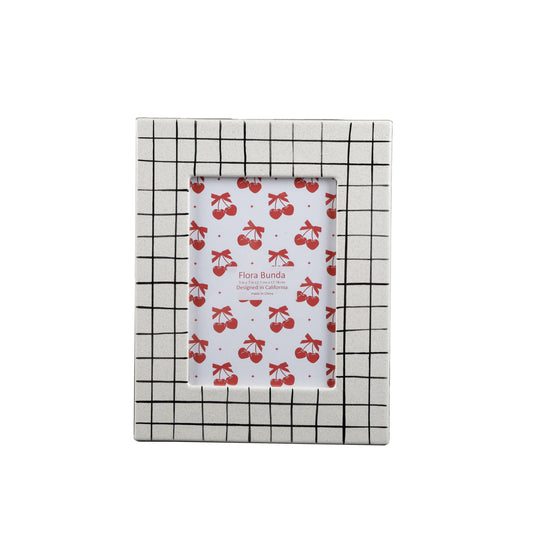 5" x 7" Checker Line Ceramic Frame