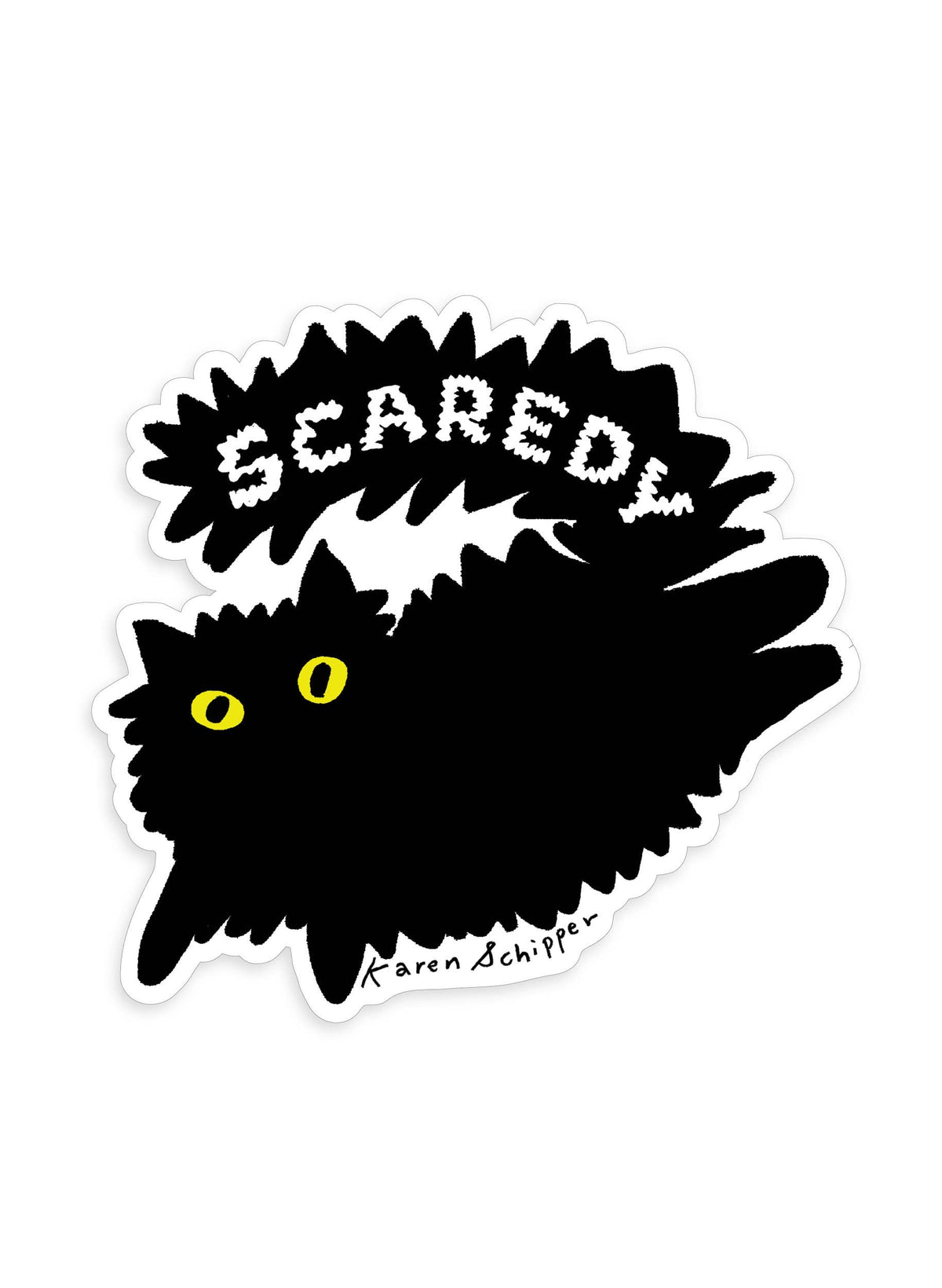 Scaredy Cat Vinyl Sticker