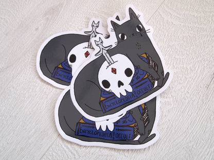 I LIKE CATS - Spooky black cat vinyl sticker, 10cm vinyl sticker