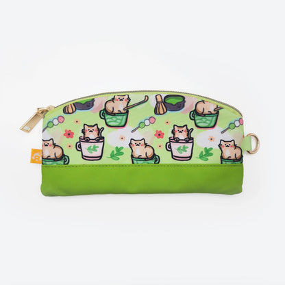 Meowy Matcha Zip Pouch