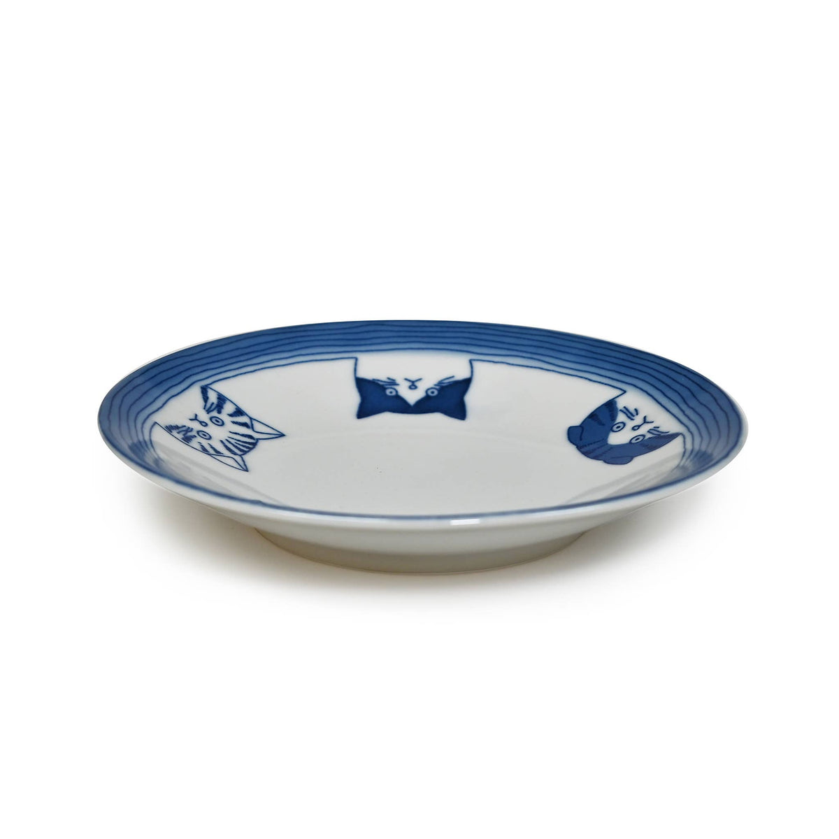 Shichita Japanese Ceramic Cat Plates