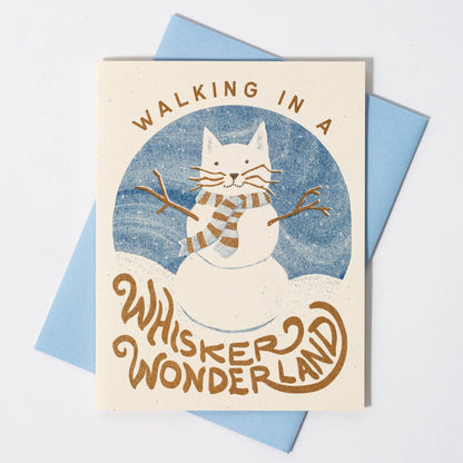 Walking in a Whisker Wonderland - Risograph Holiday Card