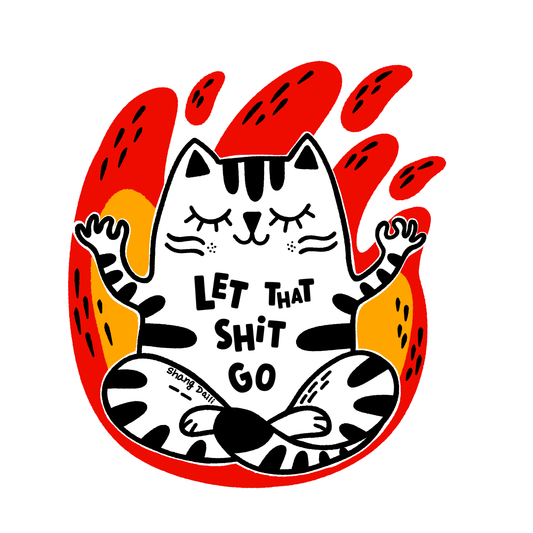 Cat Sticker - Let That Shit Go