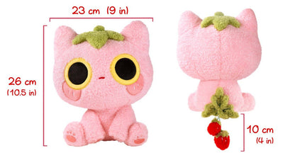 MikouArt - Strawmi – Strawberry Cat Plush Toy