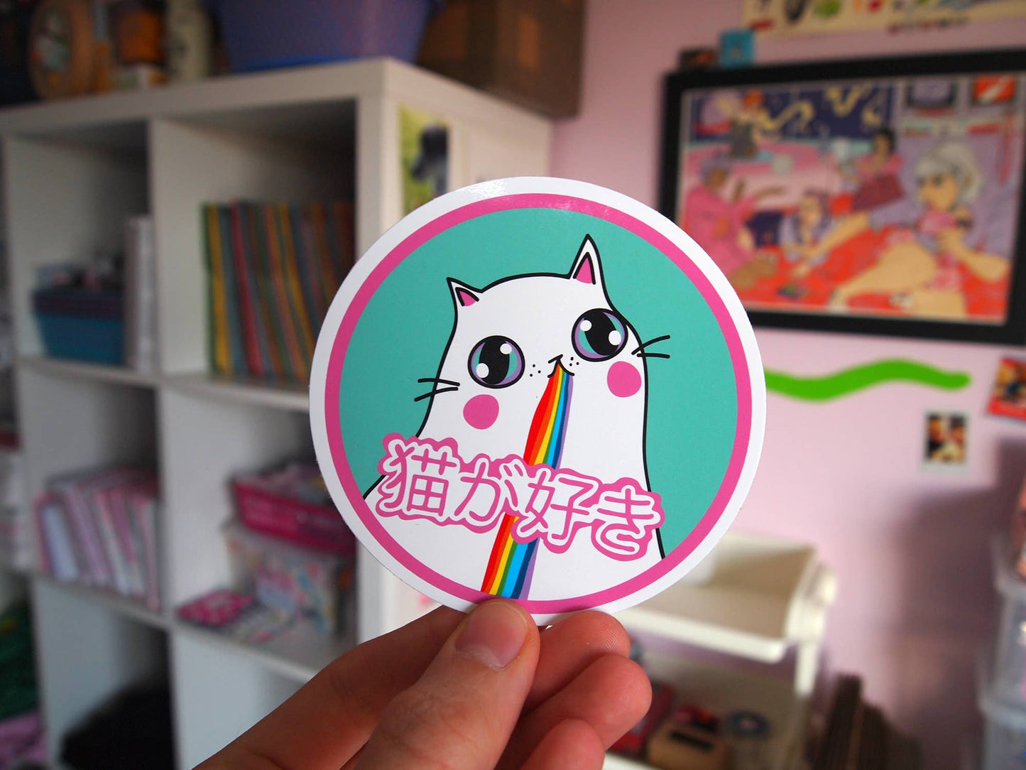 Kawaii Japan Cat Vinyl Sticker