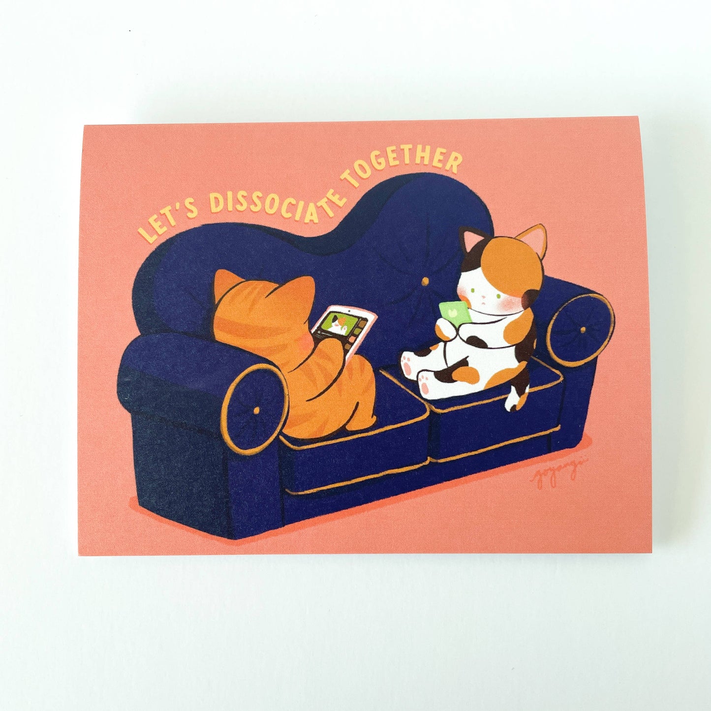 Couch Cats Greeting Card