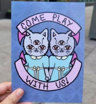 "Come Play Withs Us" print