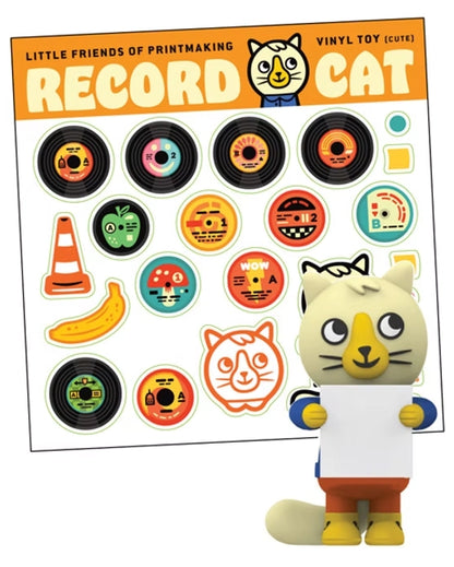 Record Cat vinyl toy by Little Friends of Printmaking