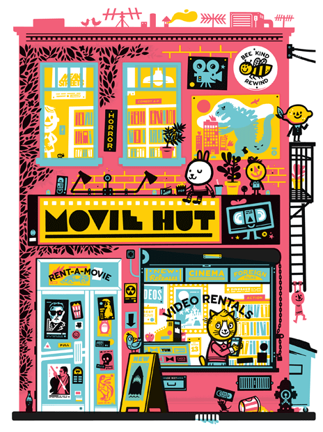 "Movie Hut" BIG 18"x24" print