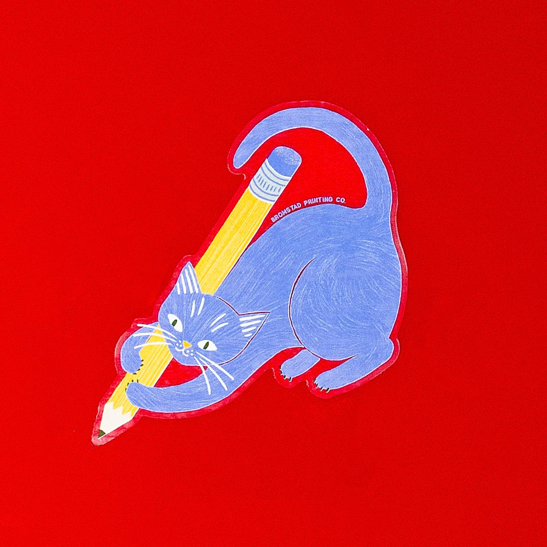 Pencil Cat Sticker